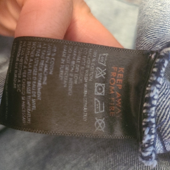 BDG Button A-Line Mini Skirt Denim Cotton Womens Small S Blue - Picture 2 of 6